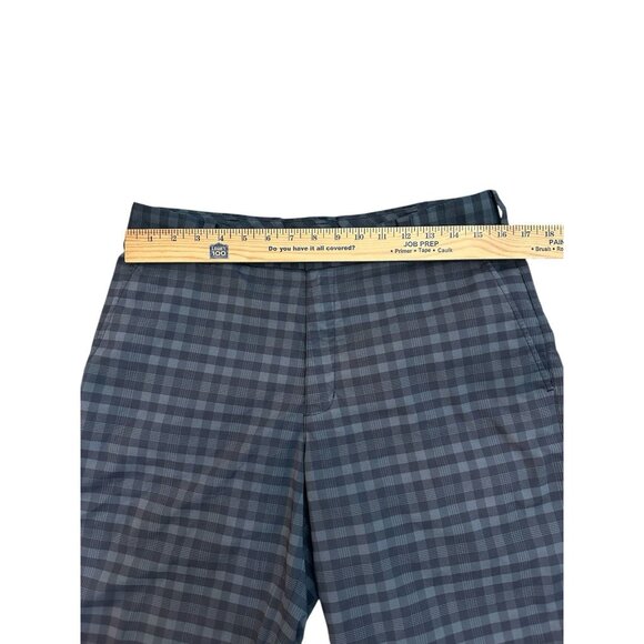 Nike Dry-Fit Golf Shorts Size 32 Medium Gray Black Stretch Active 10” Logo - Picture 6 of 7